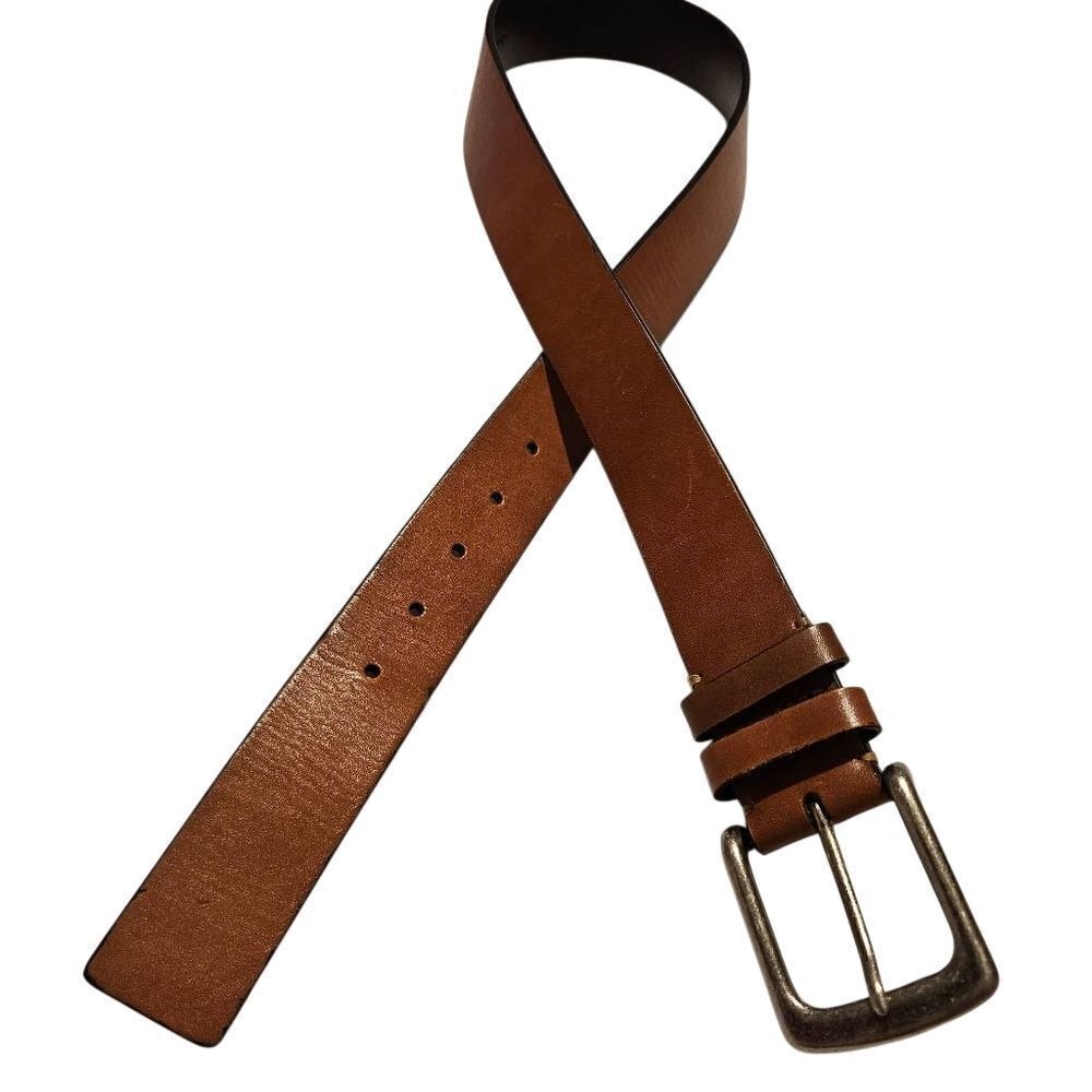 Roundtree & Yorke Carmel Brown Leather Belt waist 33"-37"